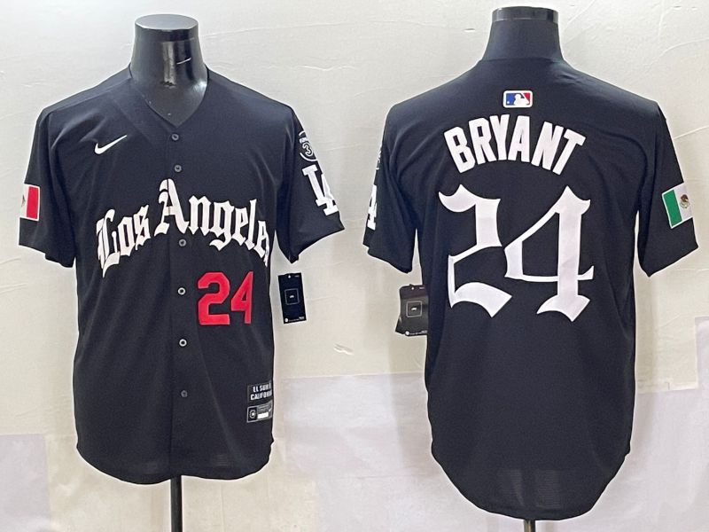 Men Los Angeles Dodgers #24 Bryant Black Five generations Joint Name 2025 Nike MLB Jersey style 2->los angeles dodgers->MLB Jersey